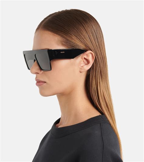 celine audrey large sunglasses|Celine sunglasses flat top.